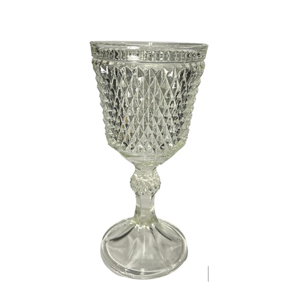 LARGE Glass Goblet - 10 1/2 tall - Picture 2 of 3